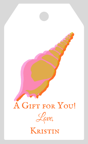 Mimi Paper Large Gift Tag Personalized - Shell 5