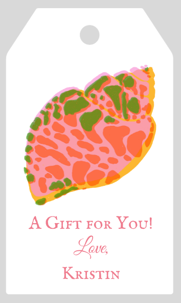 Mimi Paper Large Gift Tag Personalized - Shell 1