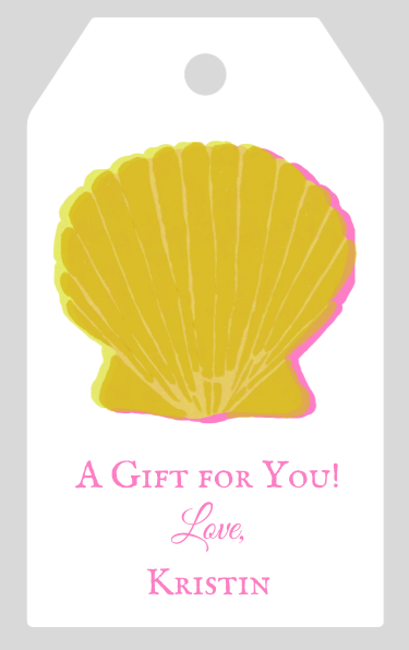 Mimi Paper Large Gift Tag Personalized - Shell 2