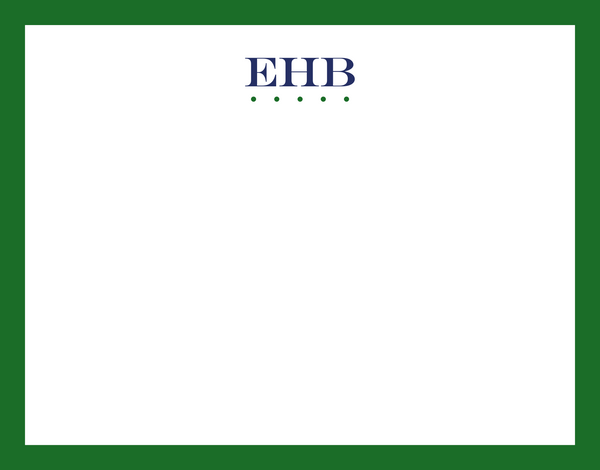 Mimi Paper Flat Note Personalized - Initials with Dots