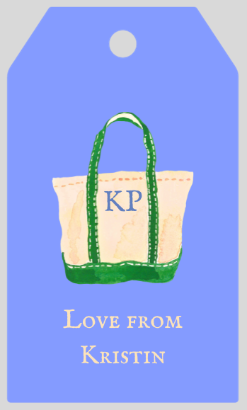 Mimi Paper Large Gift Tag Personalized - Tote Bag (mulitple color options)