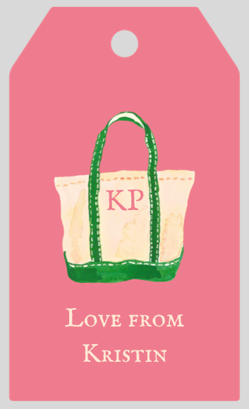 Mimi Paper Large Gift Tag Personalized - Tote Bag (mulitple color options)