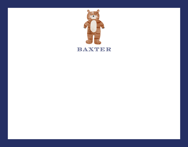 Mimi Paper Flat Note Personalized - Bear 2