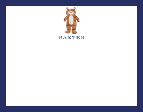 Mimi Paper Flat Note Personalized - Bear 2
