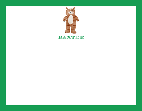 Mimi Paper Flat Note Personalized - Bear 2