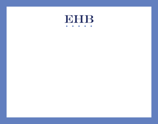 Mimi Paper Flat Note Personalized - Initials with Dots