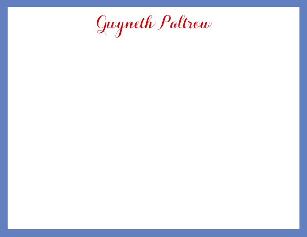 Mimi Paper Flat Note Personalized - Script Name