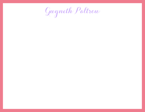 Mimi Paper Flat Note Personalized - Script Name