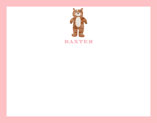Mimi Paper Flat Note Personalized - Bear 2