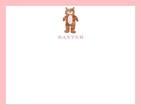 Mimi Paper Flat Note Personalized - Bear 2