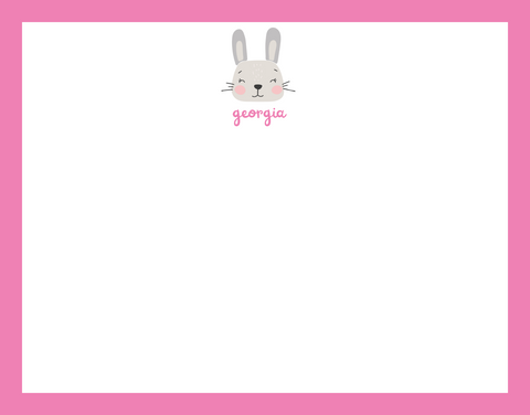 Mimi Paper Flat Note Personalized - Bunny 2