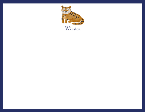 Mimi Paper Flat Note Personalized - Tiger