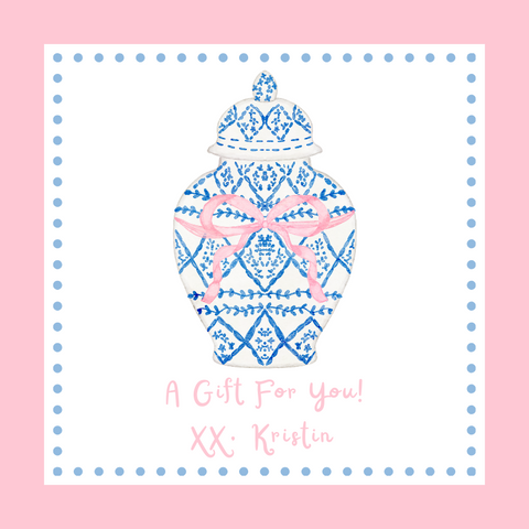 Mimi Paper Sticker -  Ginger Jar with Bow