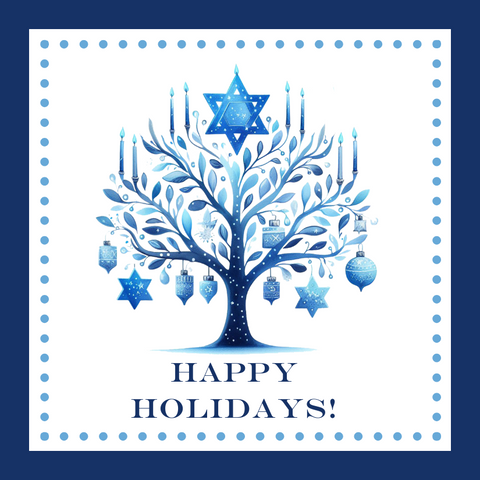 Mimi Paper Holiday Sticker - Hannukah