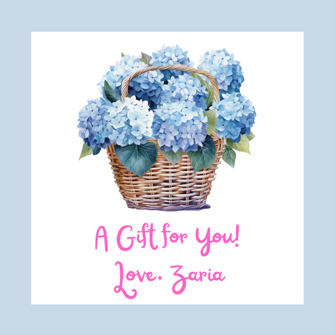 Mimi Paper Sticker - Hydrangea Basket