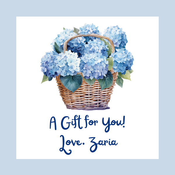 Mimi Paper Sticker - Hydrangea Basket