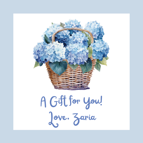 Mimi Paper Sticker - Hydrangea Basket
