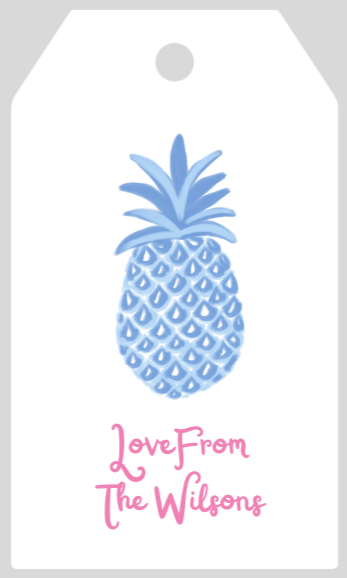 Mimi Paper Large Gift Tag Personalized - Pineapple