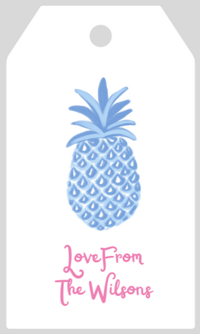 Mimi Paper Large Gift Tag Personalized - Pineapple