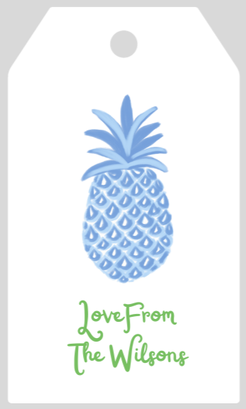 Mimi Paper Large Gift Tag Personalized - Pineapple
