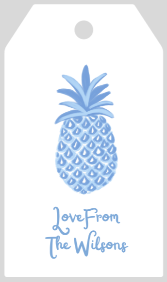 Mimi Paper Large Gift Tag Personalized - Pineapple