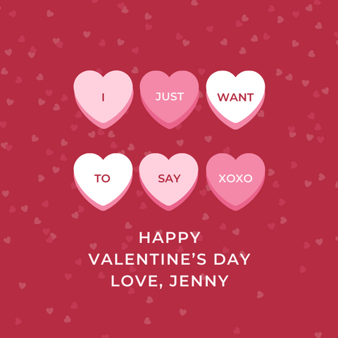 Mimi Paper Sticker -  Valentine Hearts 2