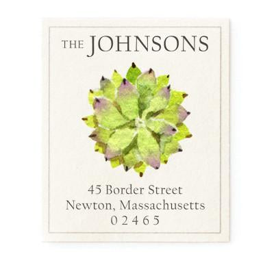 Return Address Label - Succulent Rosette
