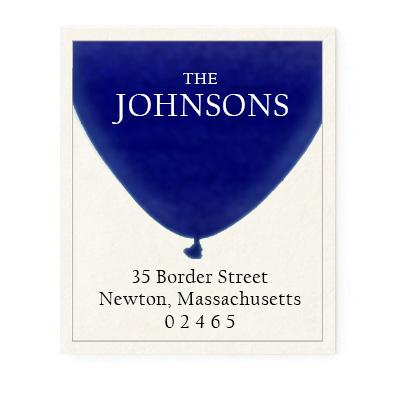 Return Address Label - Balloon Navy Blue