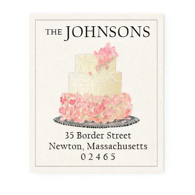 Return Address Label - Cake Rose Tiered