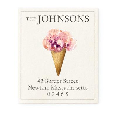 Return Address Label - Ice Cream Cone Blackberry