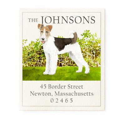 Return Address Label - Fox Terrier