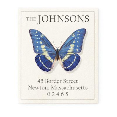 Return Address Label - Butterfly Morpho Cypris