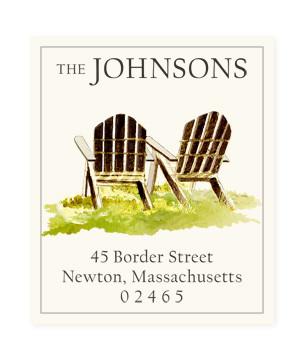 Return Address Label - Adirondack Chair