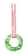 Lucite Holder with Notes - Holiday Boxwood Wreath