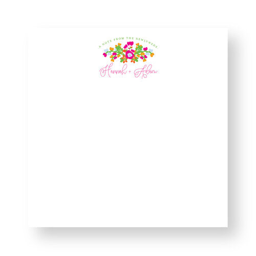 Couture Crest Notepad 55 Newlyweds