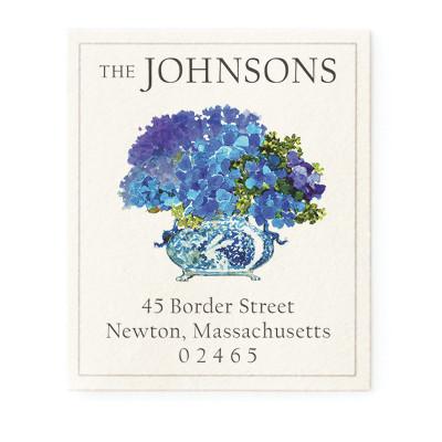 Return Address Label - China Blue