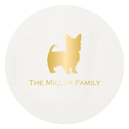 Letterpress Coaster - Dog Silhouette