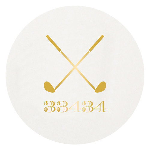 Letterpress Coaster - Golf Clubs