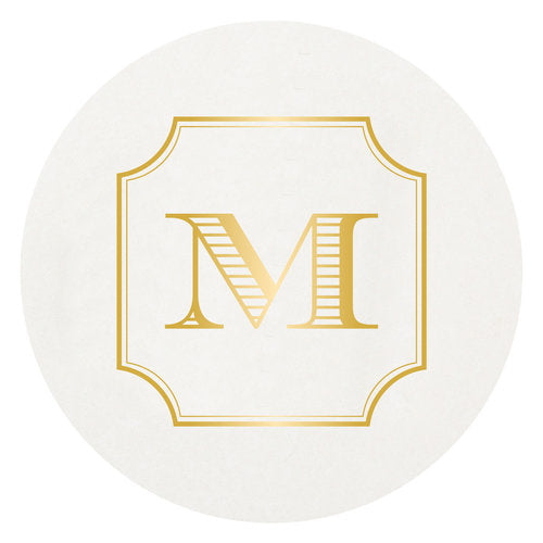 Letterpress Coaster - M21 Single Monogram