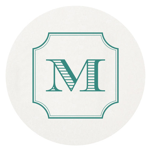 Letterpress Coaster - M21 Single Monogram