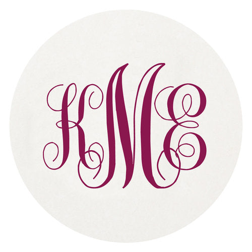 Letterpress Coaster - M2 Script Monogram