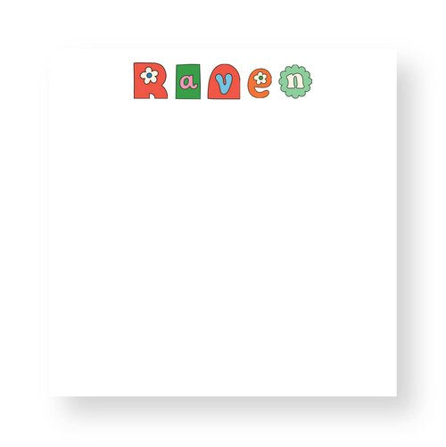 Notepad Cute Cutout Letters