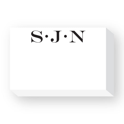 Notepad - Big and Bold  With Block Monogram