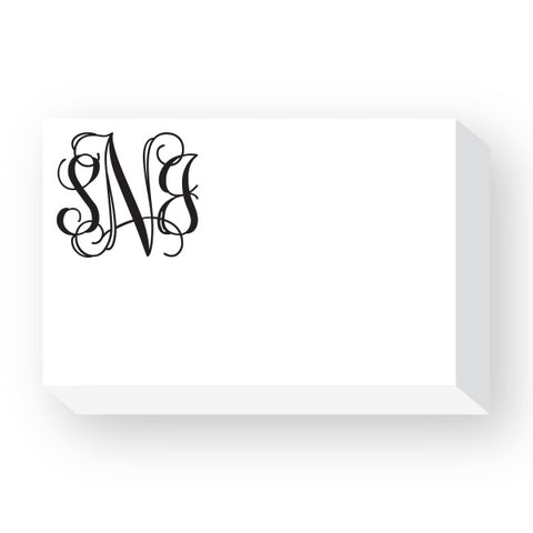Notepad - Big and Bold  With Script Monogram