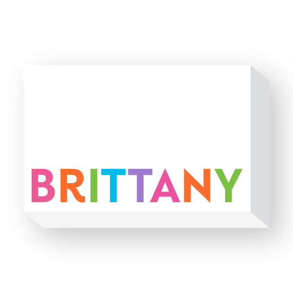 Notepad - Big and Bold Colorful Bold Name