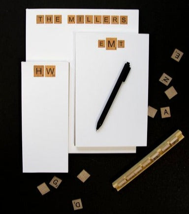 Notepad Scrabble Letters