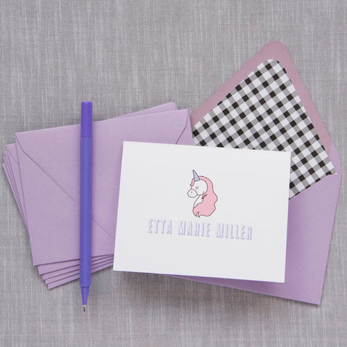 Folded Note - D32 Unicorn