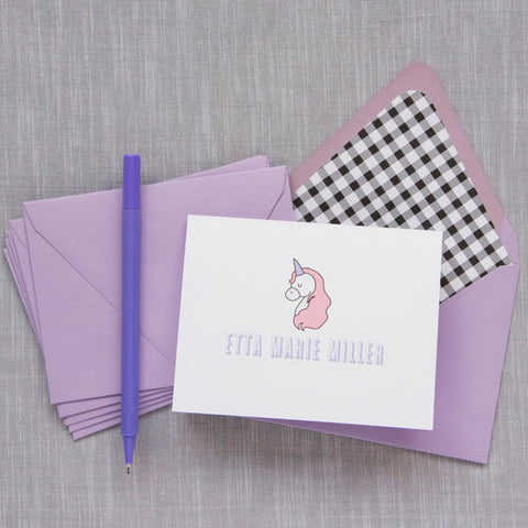 Folded Note - D32 Unicorn