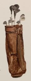 Lucite Holder with Notes - Golf Club Bag