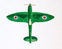 Lucite Holder with Notes - Green Plane